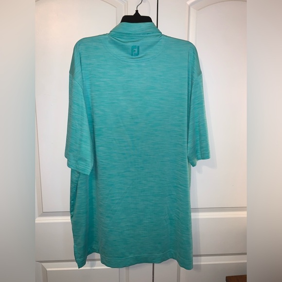 Men's Teal Footjoy Polo - Picture 3 of 3